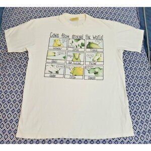 COWS FROM AROUND The World Vintage  Lake Street Shirt Made In USA Men's Size L